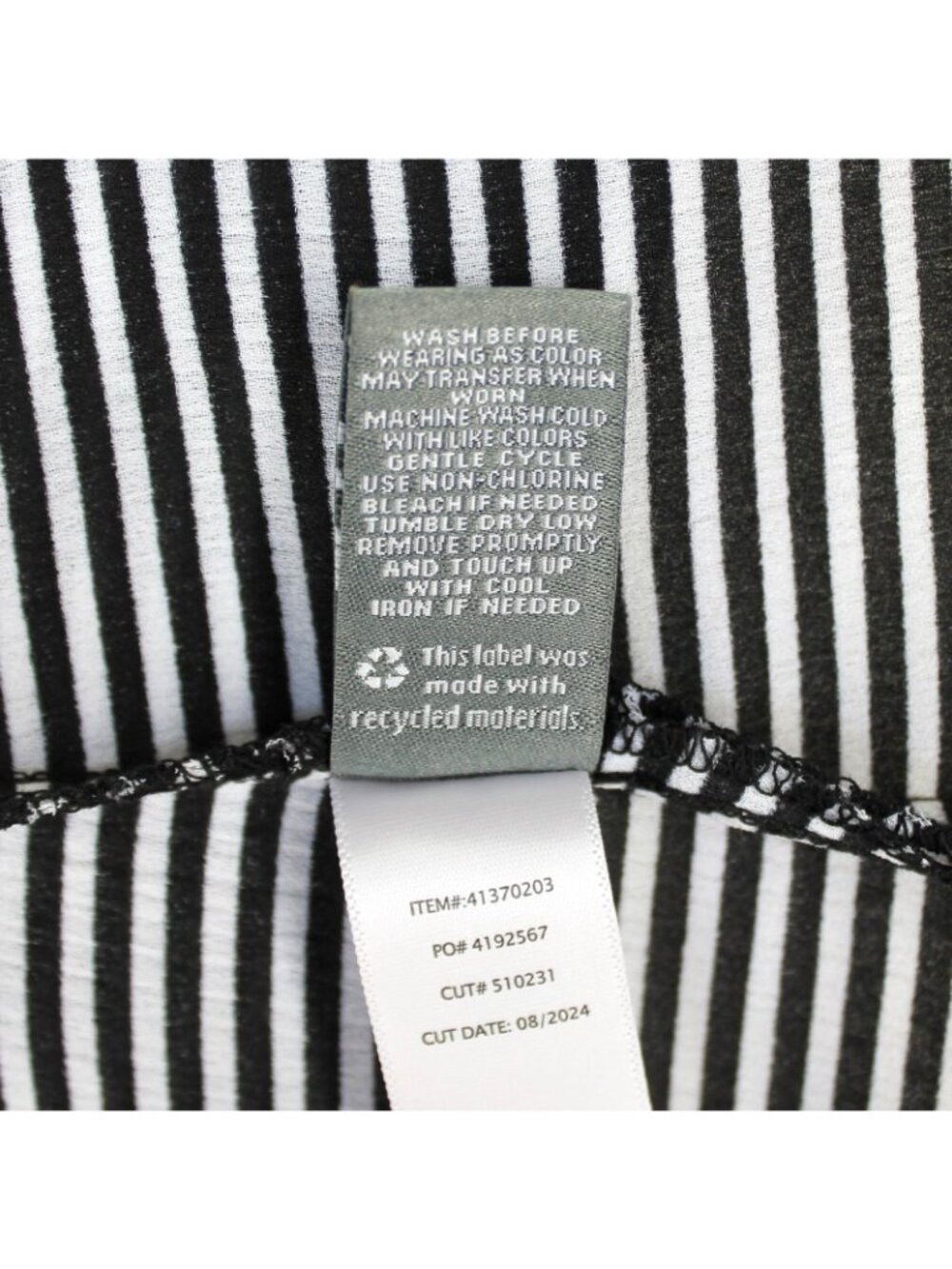 Torrid Shirttail Swim Cover Up Kimono Size 1/2 Black White Stripe 3/4 Sleeve - Picture 9 of 9